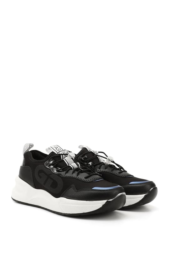 Kadın Siyah Dolgu Taban Triko Comfort Sneaker