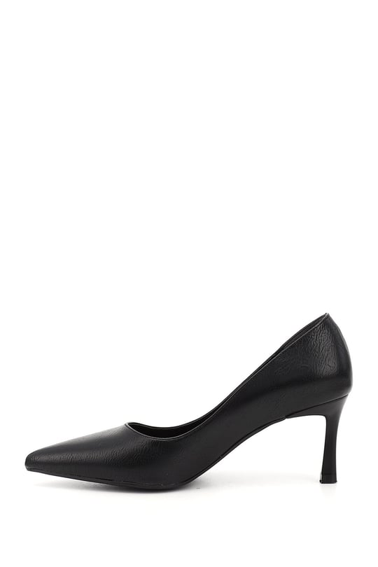 Kadın Siyah Sivri Burun İnce Topuklu Stiletto