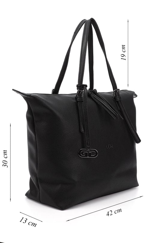 Women's Black Long Strap Hand and Shoulder Bag
