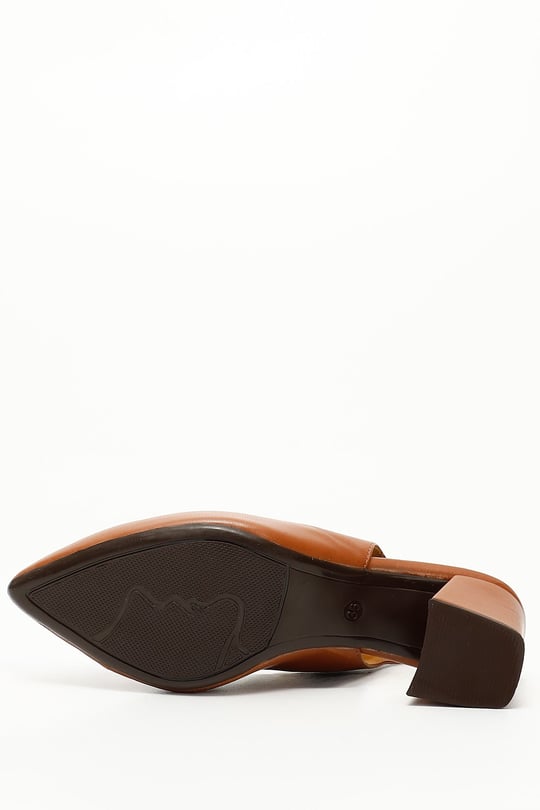 GÖNDERİ(R) Genuine Leather Women's Heeled Summer Shoes 24118