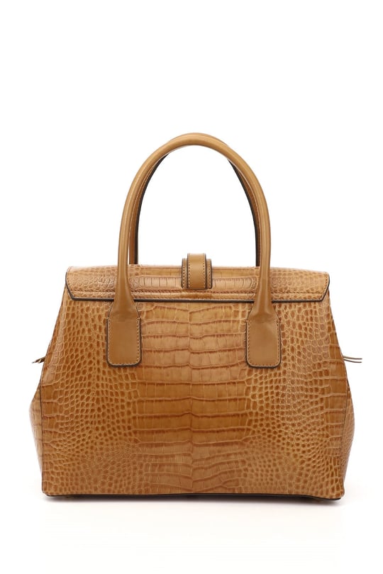 Women's Tan Krako Genuine Leather Hand and Shoulder Bag