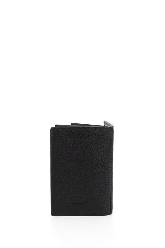 Siyah Gön Hakiki Deri Unisex Kartlık 06205