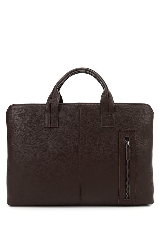Unisex Kahve Antik Hakiki Deri Notebook Ve Evrak Çantası