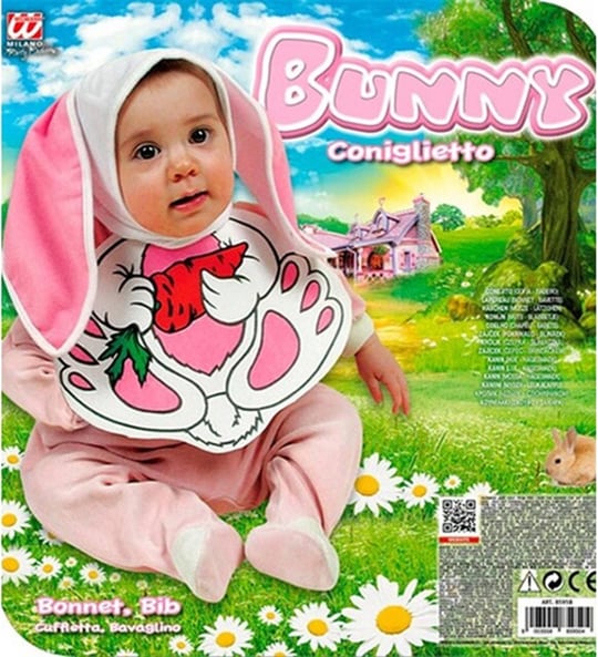 Bebek Tavşan Kostüm Şapkası ve Önlük Seti - KostümPartim®