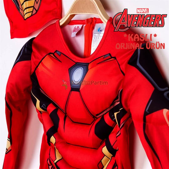 Ironman Kostümü Kaslı Avangers Demir Adam Kıyafeti - KostümPartim®
