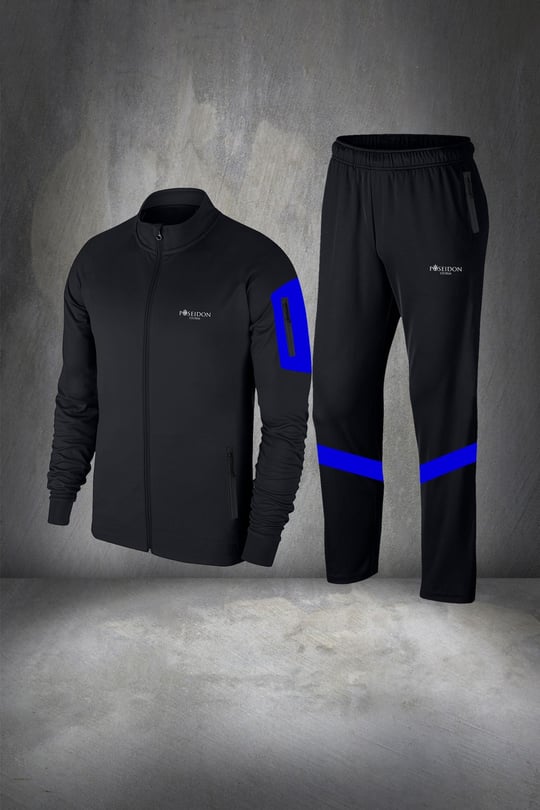 Büyük Beden Erkek Siyah Eşofman Takımı 4XL-10XL -POSEIDONSTORM