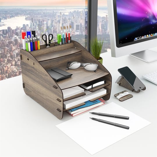 Design OTTO Medium Modest 6 Renk Evrak Rafı Masaüstü Organizer