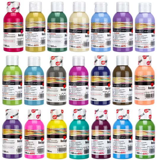 Red Apple Akrilik Boya Seti - 100ml Şişe (21 Renk Seçeneği)