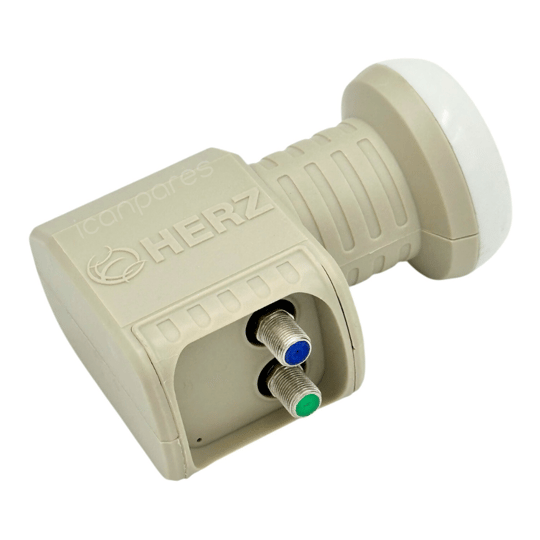 Herz HR-902 Universal Twin LNB 0.1 dB 4K UHD Ku-Band Çift Çıkışlı Çanak Anten LNB