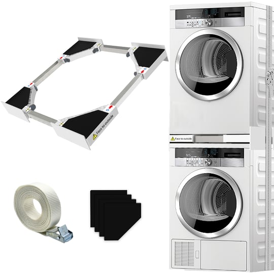 Zanussi Uyumlu Çamaşır - Kurutma Makinesi  Ayarlanabilir İstifleme Kiti - Tüm Markalara Uyumlu
