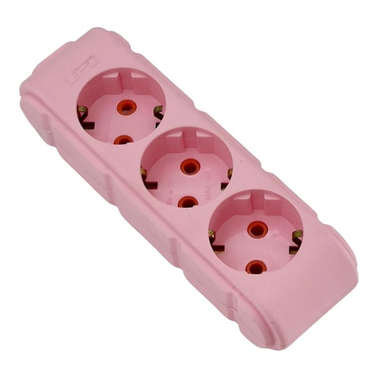 Ufo 3lü Grup Priz Kablosuz Priz Pembe