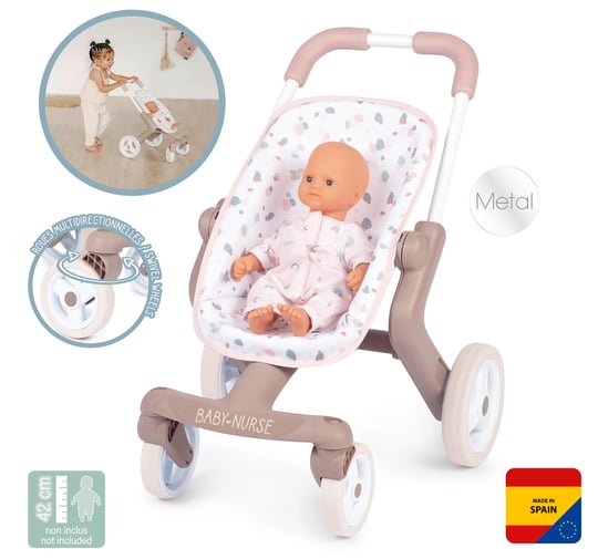 Smoby Baby Nurse Bebek Mama Sandalyesi Leylak-Gri 220370 - Toysall