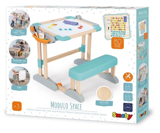 Smoby Çocuk Çalışma Masası - Katlanabilir, Oturaklı ve Çift Taraflı 420301  - Toysall