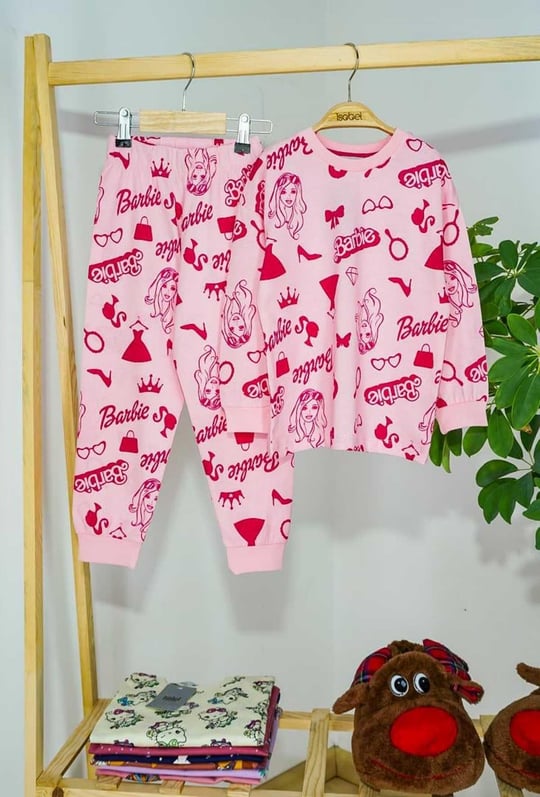 7-12 Yaş Kız Çocuk Barbie Pijama Takımı