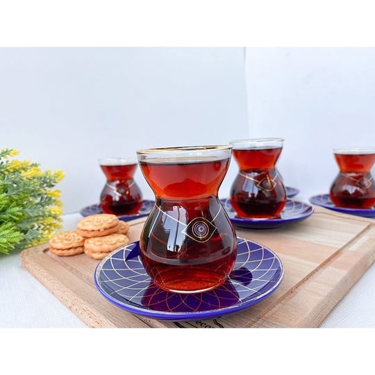 Tiryaki Çay Seti 6'lı Kırmızı - Tiryaki Çay Seti 6'lı Kırmızı Fiyatları