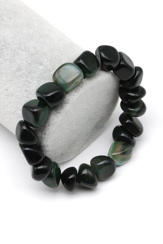 Akik Doğal Taş Bileklik 7 x 13 mm Özel Kesim - BLK-2358