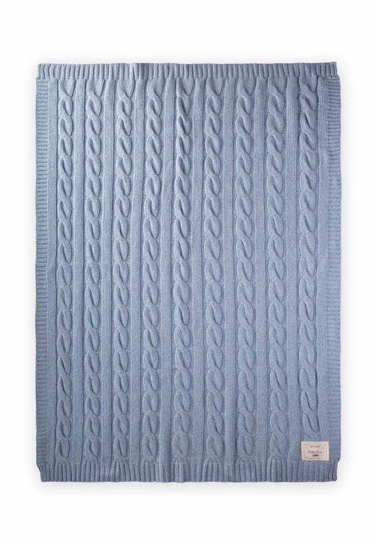 Hair Knitted Knitted Blanket 80X100 Cm 5 Cm A BLUE