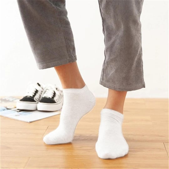 5 Çift Dikişsiz Pamuklu Çorap Yazlık Dayanıklı Topuk Ve Burun