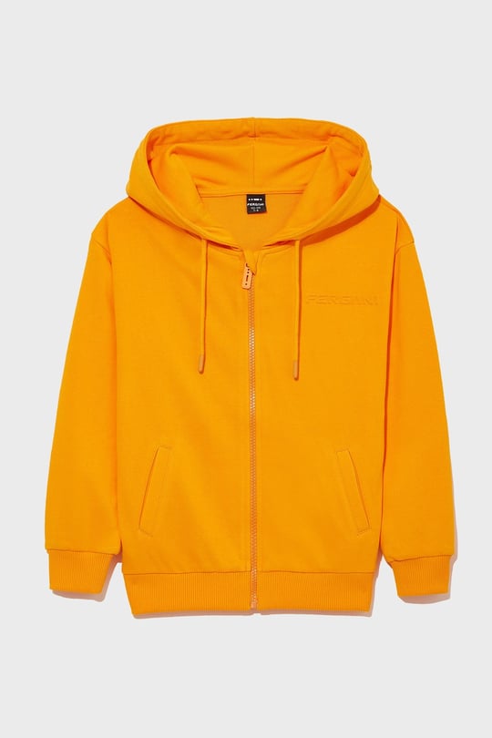 Yellow hoodie shop with zipper