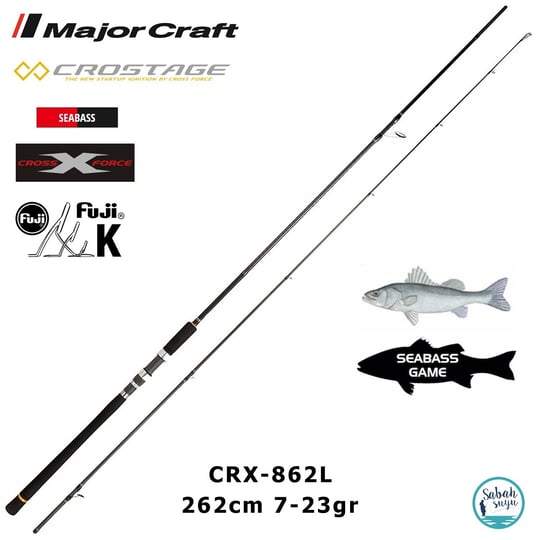 Major Craft Crostage CRX-862L Seabass 262cm 7-23gr (2P) Spin Kamış