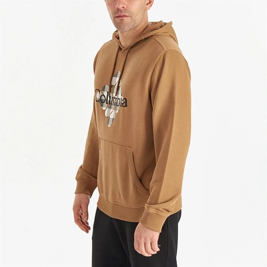 Columbia CSC M Centered Gem Buffalo Plaid Hoodie Erkek Sweatshirt Kahverengi CS0284 257