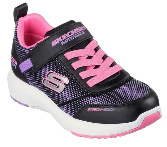 SKECHERS DYNAMIC TREAD JOURNEY TIME BLACK HOT PINK