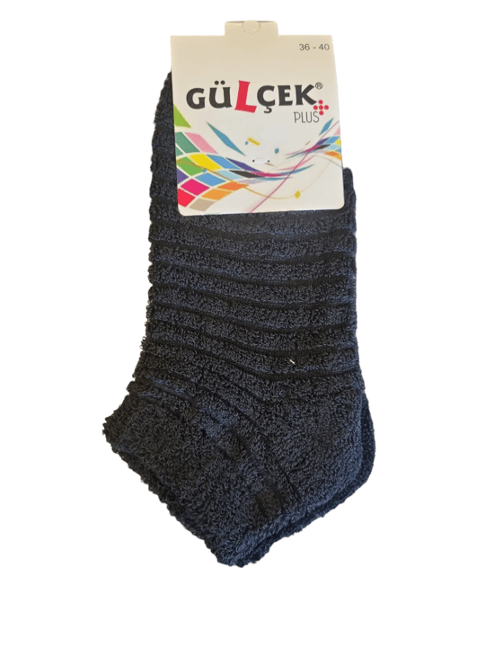 Gülçek Kadın Siyah Havlu Çorap