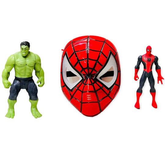 Avengers Işıklı Örümcek Adam Işıklı Hulk ve Işıklı Örümcek Adam Maske  Oyuncak Seti - Kaptan Oyuncak