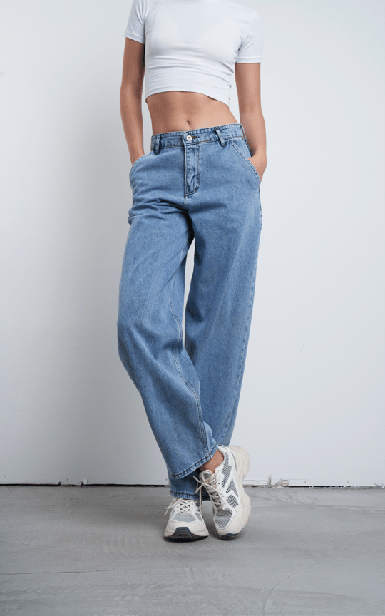 Boyfriend Jean Pantolon Mavi Ambar Giyim