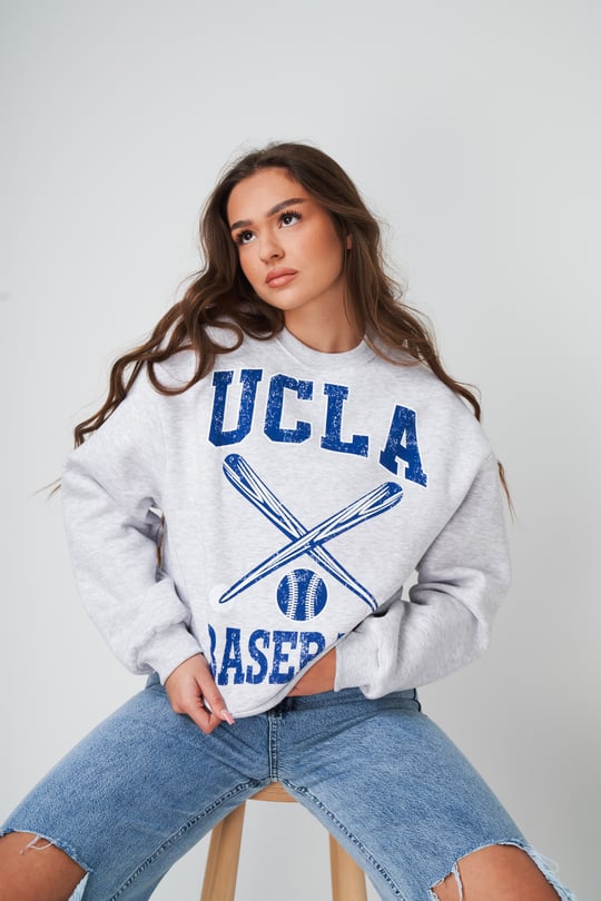Ucla Baseball Baskılı Sweatshirt - Ambar Giyim