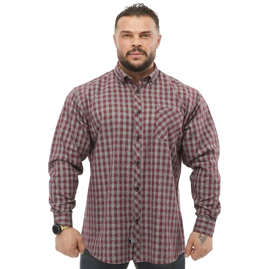 Men's Oversize, Long Sleeve Winter Shirts BGSM 5055-Black Men's Oversize, Long Sleeve Winter Shirts BGSM 5055-Black