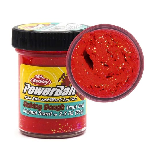 Berkley PowerBait Natural Glitter Trout Bait, Salmon Egg Red