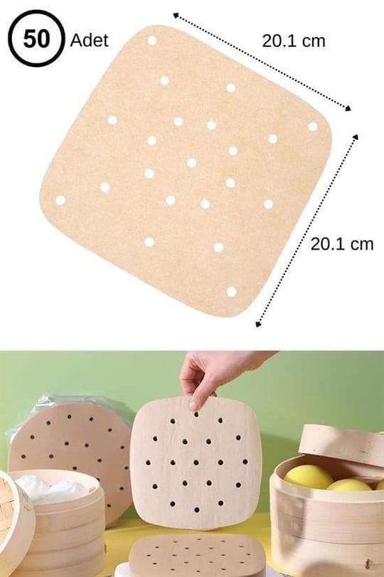 50 Sheets Air Fryer Paper Square Baking For Air Fryer Oven Paper