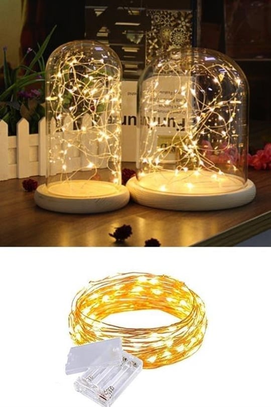 BUFFER® 10 Meter Fairy Led Light (Yellow) Battery Operated LED Strip  Lighting Decoration Fringe Spot