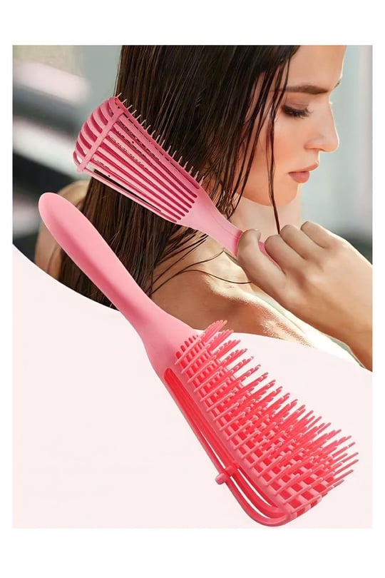Takıştır Bijuteri Online | Pembe Renk Dolaşık Açıcı Masaj Etkili Elektriklenmeyi  Önleyen Saç Fırçası/ Tarak