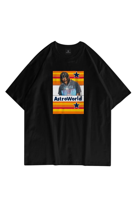 Trendiz Unisex Astroworld Travis Scott Siyah Tshirt - Trendiz