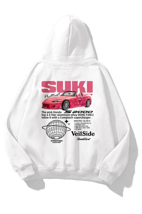 Unisex Suki Fast and Furious Sweatshirt Beyaz - Trendiz