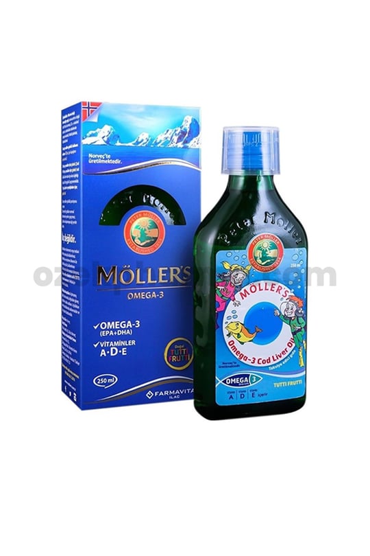 Möller's Omega 3 Balık Yağı 250 ml Tutti Frutti Aromalı | ozekpharma.com