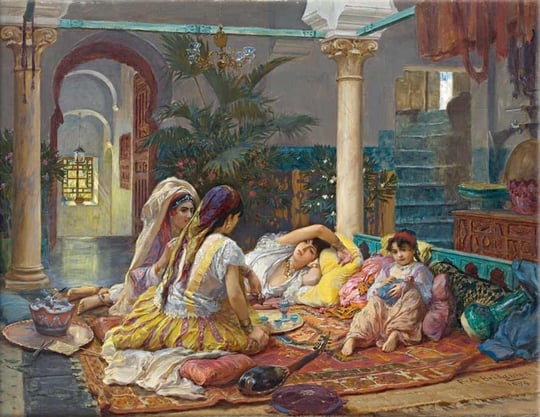 Osmanlı Harem Elmas Mozaik Tablo 91x56 cm- marcelsanat.com