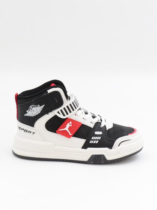 Cool King 31-36 Siyah Yeşil Boğazlı Cırtlı Çocuk Spor Ayakkabı