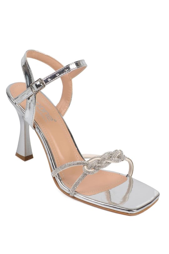 Capone Ankle Strap Crystal Embellished High Heels Woman Sandals