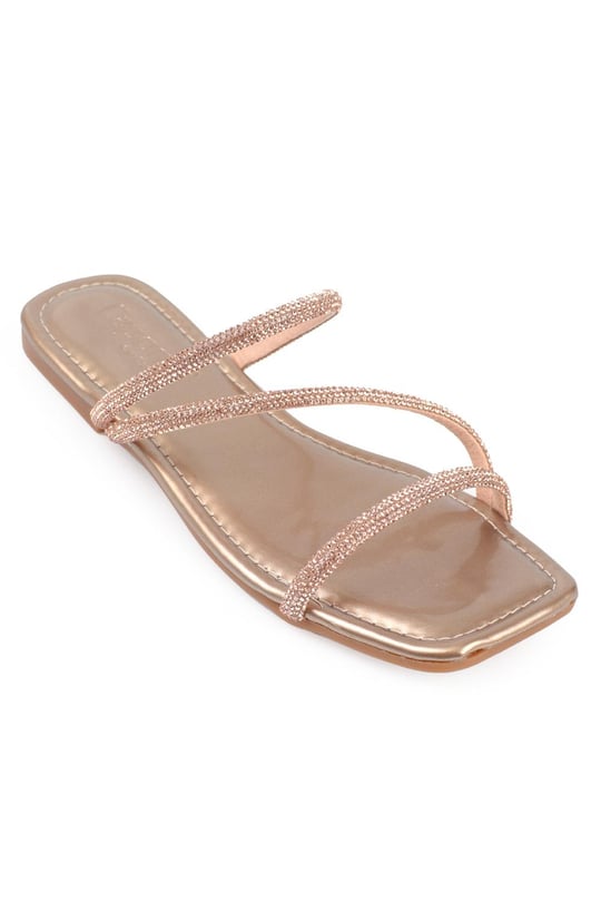 Capone Thong Crystal Embellished Wedge Heel Satin Woman Sandals