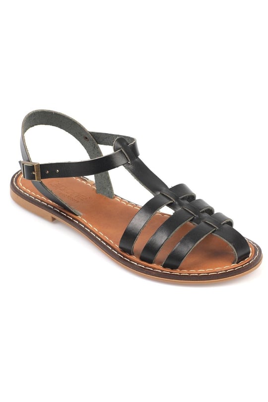 Ladies leather gladiator sandals best sale