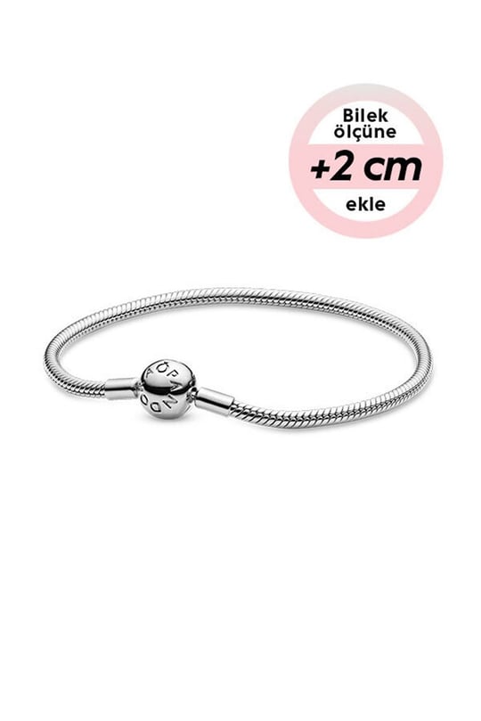 925 Ayar Gümüş Klasik Pandora Charm Bileklik 18 cm | Qielle