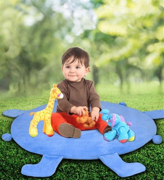 Bebek Oyun Halısı 80 cm Ponponlu ve Ayaklı (%100 Yerli) Fiyatları |  Pababo.com