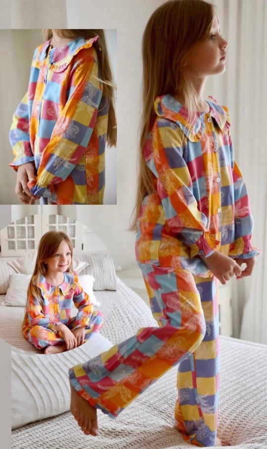 Desenli pijama takım