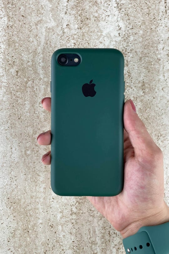 iPhone Çam Yeşili Altı Kapalı Silikon Kılıf 7/8 Uyumlu | Konsept Aksesuar