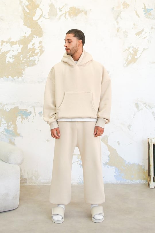 Krem Cozy Basic Oversize Sweatshirt