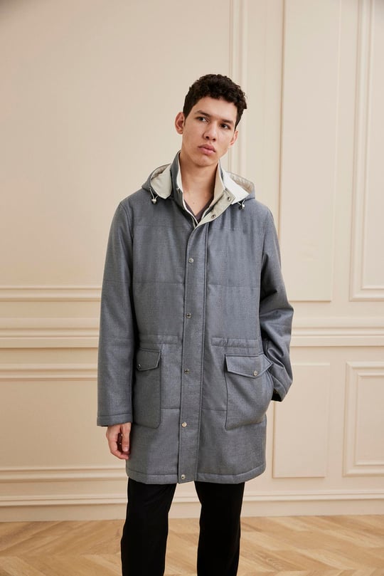 Grey short coat hotsell