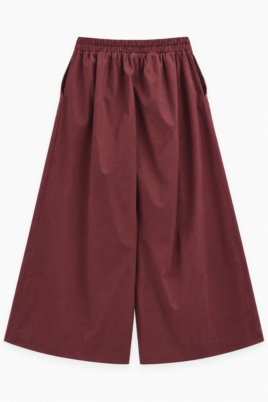 Tokalı Gabardin Pantolon Etek BORDO